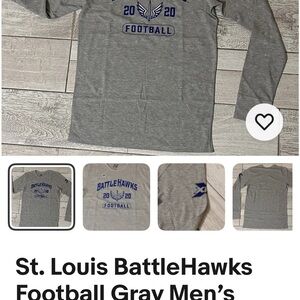 St. Louis Battlehawks Football NIP thermal Gray and Blue